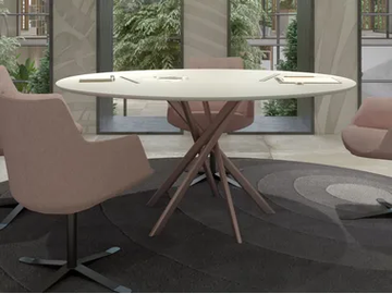 SANT'ANDREA - Round wooden meeting table by ESTEL GROUP - view 2